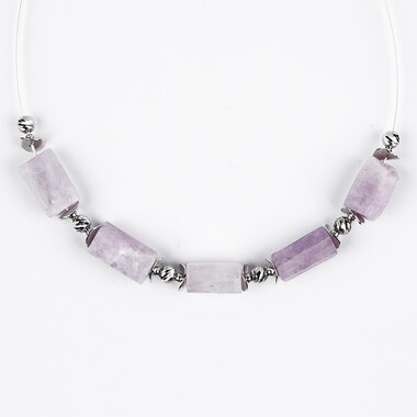 Collana in argento con Kunzite