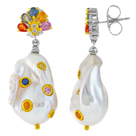 Süßwasserzuchtperlen-Silberohrringe (Dallas Prince Designs)