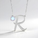 Collana in argento con Pietra di Luna Arcobaleno