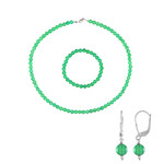 Parure en argent et Onyx vert
