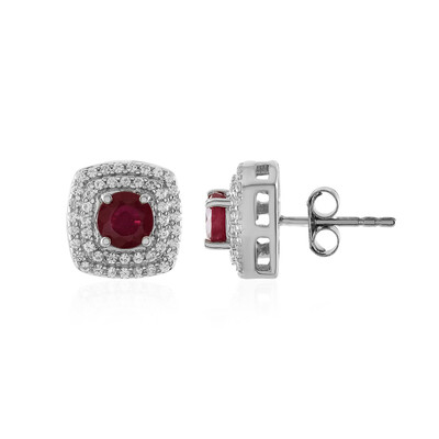 Orecchini in argento con Rubino Bemainty