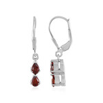 Pendientes en plata con Granate de Mozambique