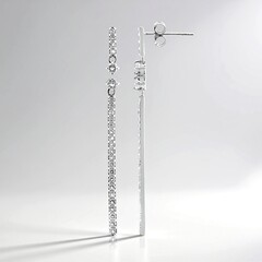 Orecchini in argento con Topazio Bianco