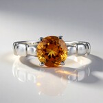 Anello in argento con Citrino Madeira (de Melo Essence)