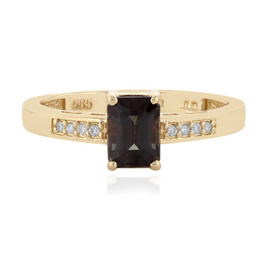 Tansania-Farbwechsel-Granat-Goldring (AMAYANI)
