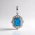 Ciondolo in argento con Opale Blu dell'Etiopia