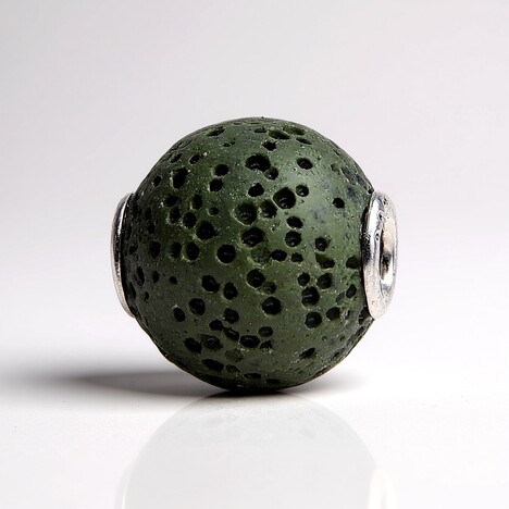Ciondolo in argento con Lava Verde (MONOSONO COLLECTION)