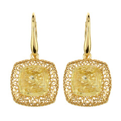 Zilveren oorbellen met Baltische citroen barnstenen