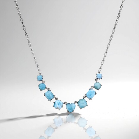 Collana in argento con Larimar