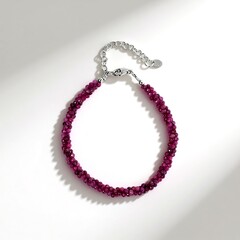 Bracciale in argento con Rubino Mozambico