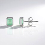 Orecchini in argento con Smeraldo Colombiano