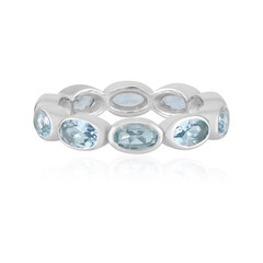 Brasilianischer Aquamarin-Silberring