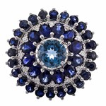 Anello in oro con Topazio Blu Londra (CIRARI)