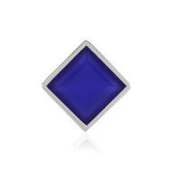 Blauer Chalzedon-Silberanhänger (MONOSONO COLLECTION)