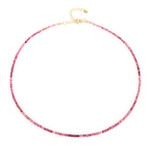 Collar en plata con Turmalina rosa de Nigeria