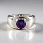 Anello in argento con Ametista del Marocco