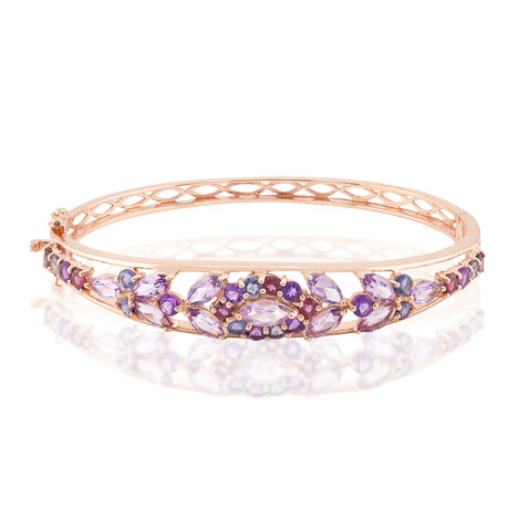 Bracciale in argento con Ametista Rose de France