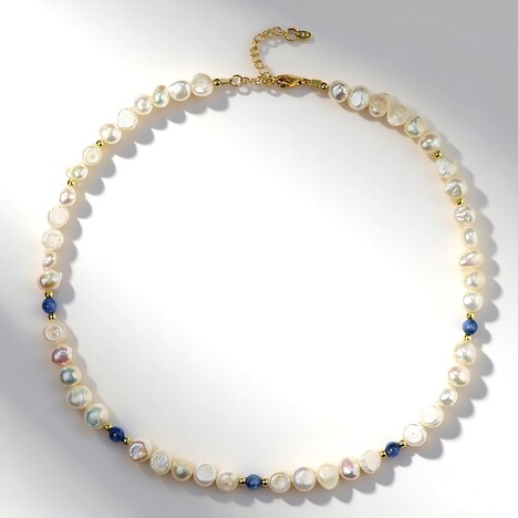 Collana in argento con Perla d'Acqua Dolce Bianca