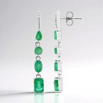 Boucles d'oreilles en argent et Emeraude de Nova Era (de Melo Essence)