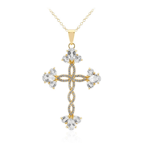 Collar en plata con Topacio blanco