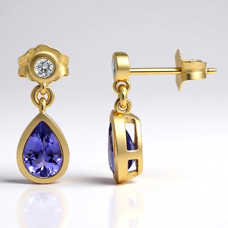 Orecchini in oro con Tanzanite AAA