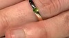 Gouden ring met een groene VS1 diamant (Annette)