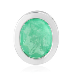 Ciondolo in argento con Quarzo verde pastello