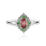 Nigerianischer Pinkfarbener Turmalin-Silberring