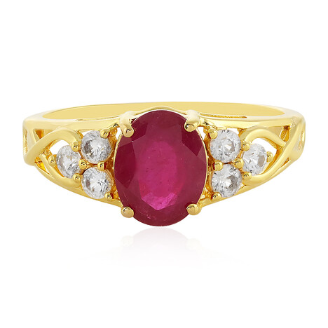 Anello in argento con Rubino del Madagascar