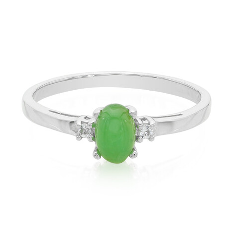 Zilveren ring met een keizerlijk chrysopraas