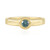 Anello in argento con Diamante Blu I2