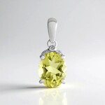 Ciondolo in argento con Quarzo Limone