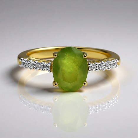 Anello in oro con Opale Verde Brasiliano (Tenner Diniz)