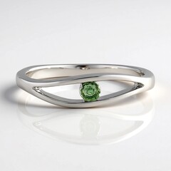 Anello in argento con Apatite Cromo