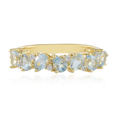 Brasilianischer Aquamarin-Silberring