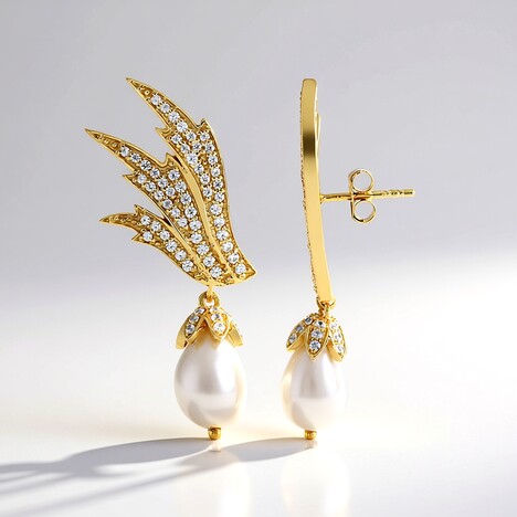 Orecchini in argento con Perla di Acqua Dolce
