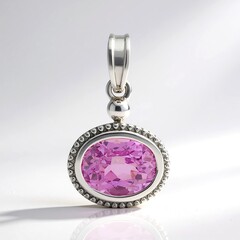 Ciondolo in argento con Kunzite