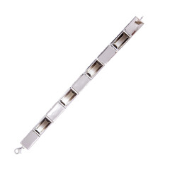 Mehrfarbiger Quarz-Silberarmband