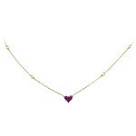 Gouden halsketting met Mozambique robijnen (CIRARI)