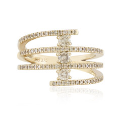 I2 Schokoladen-Brillant-Goldring