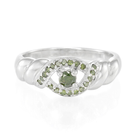 Anillo en plata con Diamante fantasía