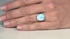 Zilveren ring met een larimar