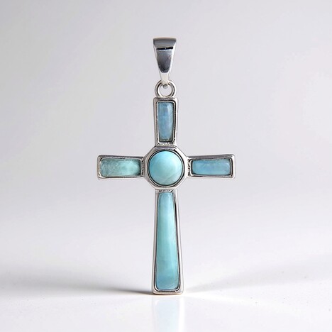 Ciondolo in argento con Larimar