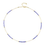 Edelstein-Silberhalskette