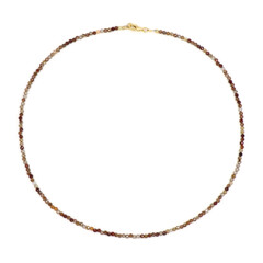 Collar en plata con Zircón cognac