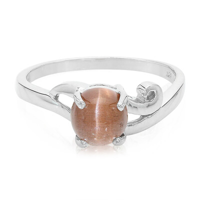 Bague en argent et Scapolite œil-de-chat