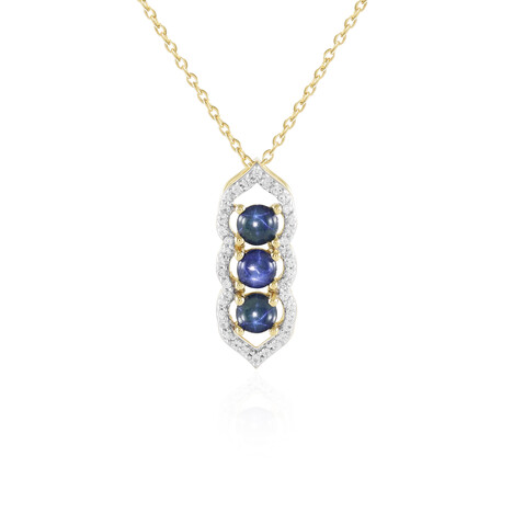 Collana in argento con Zaffiro Stellato Blu