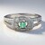 Anello in argento con Fluoroapatite Verde