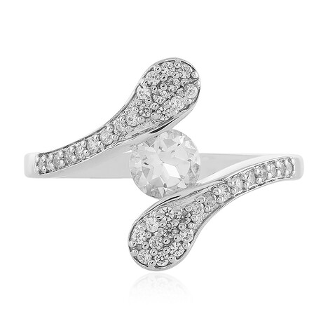 Anello in argento con Topazio Bianco