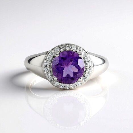 Bague en argent et Améthyste de Sibérie